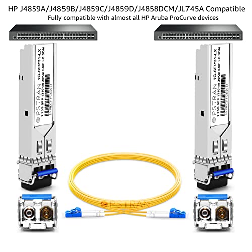 1000BASE-SX SFP Optical Transceiver Module Compatible with HPE Aruba J4858D J4858DCM JL745A Q8N53A ProCurve J4858C J4858B J4858A 850nm 550m DDM Duplex LC MMF 10pcs/Pack