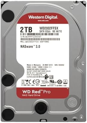 Western Digital 16TB WD Red Pro NAS Internal Hard Drive HDD - 7200 RPM, SATA 6 Gb/s, CMR, 512 MB Cache, 3.5" - WD161KFGX