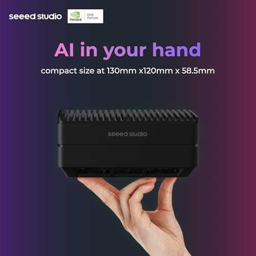NVIDIA Jetson Nano Edge AI Device - reComputer J1010 Kit, Aluminium Case, Pre-Installed Jetpack System. Mini PC with 0.5 TFLOPs (FP16, Power Supply NOT Included