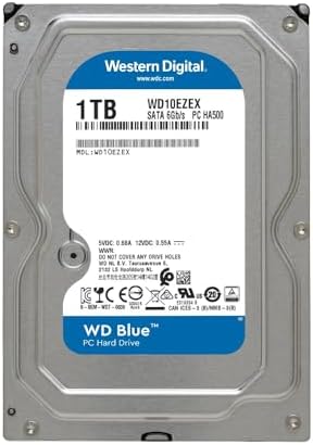 Western Digital 10TB WD Blue Internal Hard Drive HDD - 7200 RPM, SATA 6 Gb/s, 512 MB Cache, 3.5" - WD100EAGZ