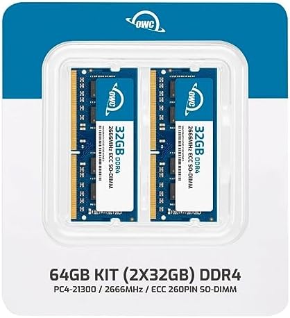 64GB (2x32GB DDR4 2666MHz PC4-21300 CL19 2RX8 ECC Unbuffered SODIMM 1.2V 260-pin Memory RAM