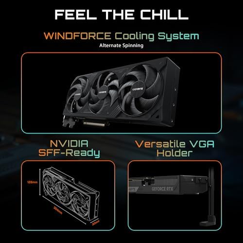 GIGABYTE GeForce RTX 5080 Gaming OC 16G Graphics Card, WINDFORCE Cooling System, 16GB 256-bit GDDR7, GV-N5080GAMING OC-16GD Video Card
