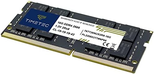 Timetec Elite DDR4 32GB Kit (2 x 16GB 2666MHz (DDR4-2666 PC4-21300 CL19 Non-ECC Unbuffered 1.2V 2Rx8 Dual Rank 260 Pin SODIMM Laptop Notebook PC Computer Memory RAM Upgrade