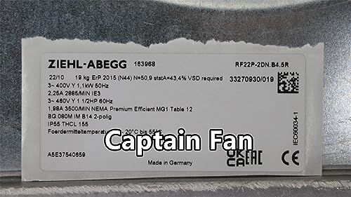 RF22P-2DN.B4.5R Ziehl-abegg Fan 400/460VAC 2.25/1.98A Inverter Fan