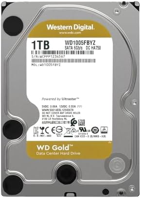 Western Digital 24TB WD Gold Enterprise Class SATA Internal Hard Drive HDD - 7200 RPM, SATA 6 Gb/s, 512 MB Cache, 3.5" - WD242KRYZ
