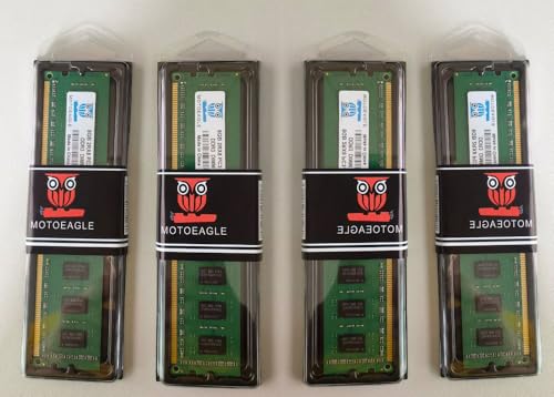 [32GB DDR3L RAM] DDR3L-1600 UDIMM 32GB Kit (4x8GB 2Rx8 PC3L-12800U 8GB PC3-12800 DDR3-1600MHz 240 Pin DIMM Non ECC Unbuffered 1.35V/1.5V CL11 Dual Rank Desktop Memory Ram