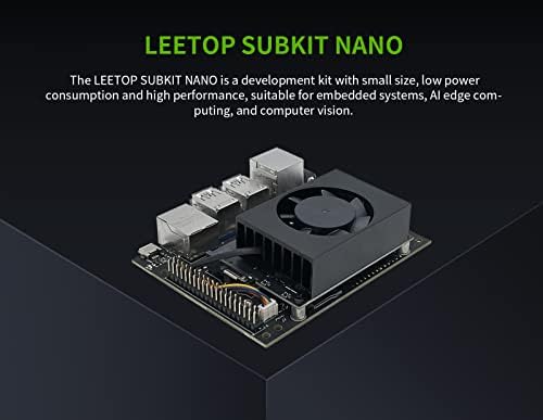 Jetson Nano Kit with SD Slot,Based on N-VIDIA Jetson Nano SOM onboard 16GB EMMC for AI Machine Learning(Fan Cooling