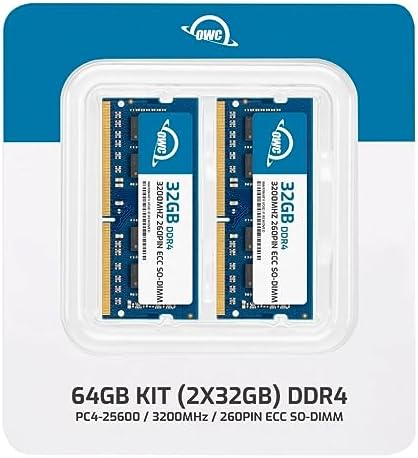 64GB (2x32GB DDR4 3200MHz PC4-25600 CL22 2RX8 ECC Unbuffered SODIMM 1.2V 260-pin Laptop Memory RAM