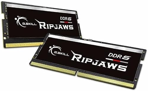 G.SKILL Ripjaws DDR5 SO-DIMM Series DDR5 RAM 32GB (2x16GB 4800MT/s CL34-34-34-76 1.10V Unbuffered Non-ECC Notebook/Laptop Memory SO-DIMM (F5-4800S3434A16GA2-RS