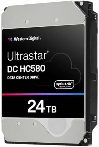 WD Ultrastar DC HC580 WUH722424ALE6L4 - Hard Drive - 24 TB - Internal - 3.5" (8.9 cm - SATA 6Gb/s - 7200 RPM - Buffer: 512 MB