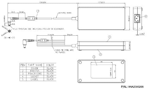 FSP 230W AC Power Adapter Slim Brick for Intel Mini ITX PC (9NA2300206
