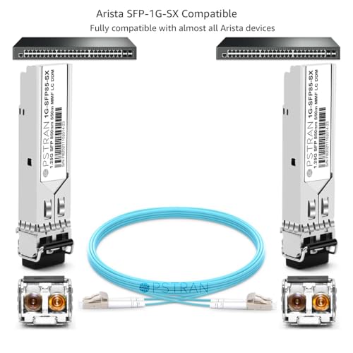 1000BASE-SX SFP Optical Transceiver Module Compatible with HPE Aruba J4858D J4858DCM JL745A Q8N53A ProCurve J4858C J4858B J4858A 850nm 550m DDM Duplex LC MMF 10pcs/Pack
