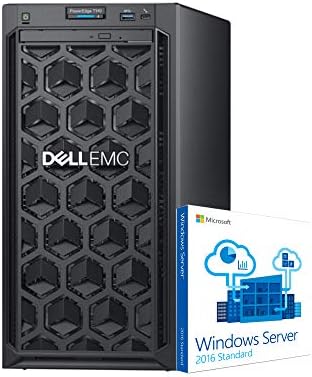 Dell PowerEdge T140 Mini Tower Server with Intel Xeon 3.3GHz CPU, 64GB DDR4 RAM, 16TB HDD Storage, RAID, Windows 2019 (Renewed