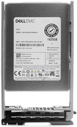 Dell 1.92TB SATA 6Gb/s 3D TLC 2.5in PowerEdge Enterprise Mixed-Use SSD for: R630, R730, R730xd, R620, R830, R720, R720xd, R610, R710, R720, R920, R210, R410, R710, R815 400-BDVR G13