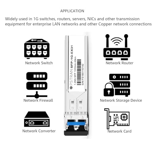 1000BASE-SX SFP Optical Transceiver Module Compatible with HPE Aruba J4858D J4858DCM JL745A Q8N53A ProCurve J4858C J4858B J4858A 850nm 550m DDM Duplex LC MMF 10pcs/Pack