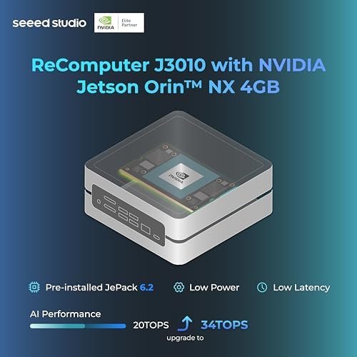 ReComputer J3010-Edge AI Device, NVIDIA Jetson Orin Nano 4GB, 4xUSB 3.2, WiFi/BT, M.2 Key E