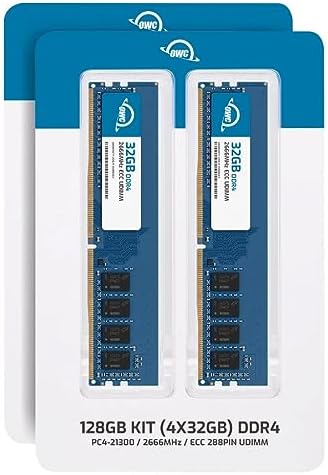OWC 32GB (2x16GB DDR4 2666MHz PC4-21300 CL19 2RX8 ECC Unbuffered UDIMM 1.2V 288-pin Workstation Server Memory RAM