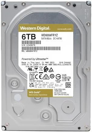 Western Digital 24TB WD Gold Enterprise Class SATA Internal Hard Drive HDD - 7200 RPM, SATA 6 Gb/s, 512 MB Cache, 3.5" - WD242KRYZ