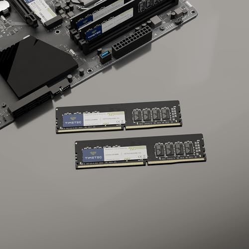 Timetec Premium 32GB KIT(2x16GB DDR4 2666MHz PC4-21300 Non-ECC Unbuffered 1.2V CL19 2Rx8288 Pin UDIMM Desktop Memory RAM(32GB KIT(2x16GB