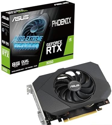 ASUS Dual NVIDIA GeForce RTX 3050 6GB OC Edition Gaming Graphics Card - PCIe 4.0, 6GB GDDR6 Memory, HDMI 2.1, DisplayPort 1.4a, 2-Slot Design, Axial-tech Fan Design, 0dB Technology, Steel Bracket