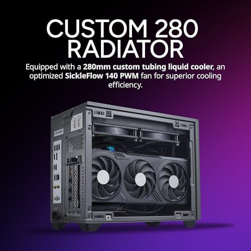 Cooler Master NR2 Pro Mini ITX – Intel Ultra 7 265F 2.4GHz (5.3 GHz Turbo | Gigabyte RTX 5070 12GB & B860I AORUS PRO ICE| 32GB DDR5 6000MHz | 2TB Gen4 M.2 | WiFi | Windows 11 | 280mm AIO Gaming PC