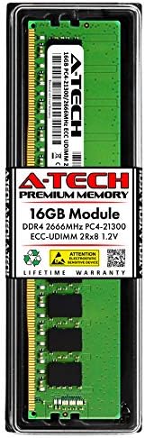 A-Tech 16GB RAM for Dell PowerEdge T130 | DDR4 2666MHz PC4-21300 ECC Unbuffered UDIMM 2Rx8 Server Single Memory Upgrade Module (Replacement for SNPVDFYDC/16G, AA335286, VDFYD, 0VDFYD V2