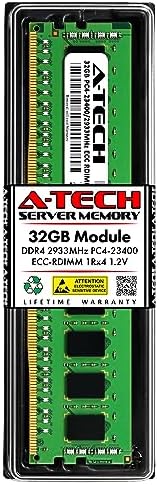 A-Tech 32GB Kit (2x16GB DDR4 3200MHz PC4-25600 ECC RDIMM 2Rx8 Dual Rank 1.2V ECC Registered DIMM 288-Pin Server & Workstation RAM Memory Upgrade Modules (A-Tech Enterprise Series