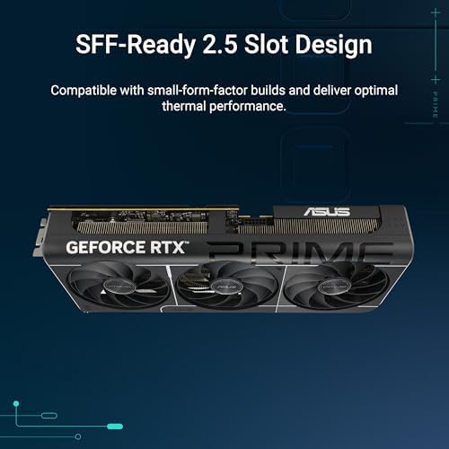ASUS The SFF-Ready Prime GeForce RTX™ 5070 12GB GDDR7 Graphics Card (PCIe® 5.0, 12GB GDDR7, HDMI®/DP 2.1, 2.5-Slot, Axial-tech Fans, Dual BIOS