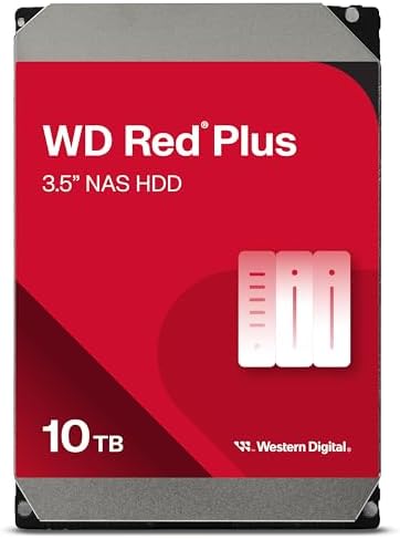 Western Digital 22TB WD Red Pro NAS Internal Hard Drive HDD - 7200 RPM, SATA 6 Gb/s, CMR, 512 MB Cache, 3.5" - WD221KFGX