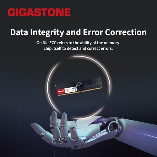 【DDR5 RAM】 GIGASTONE 32GB Kit (2x16GB DDR5 4800MHz PC5-38400 CL 40-40-40-77 1.1V UDIMM 288 Pin Unbuffered Non ECC PC Desktop Memory Module Upgrade