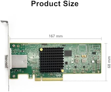 PCIe 3.0 x8 12G External SAS/SATA HBA RAID Controller Card, Broadcom 3008 Chip, Compatible with LSI 9300-8E, Mini SAS HD (SFF-8644 Connector, for Server/Storage Expansion