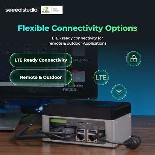 NVIDIA Jetson Orin NX 16GB Edge AI Device - reComputer J4012, 4xUSB 3.2, M.2 Key E & Key M Slot, Pre-Installed Jetpack System with NVIDIA Jetpack on 128GB NVMe SSD