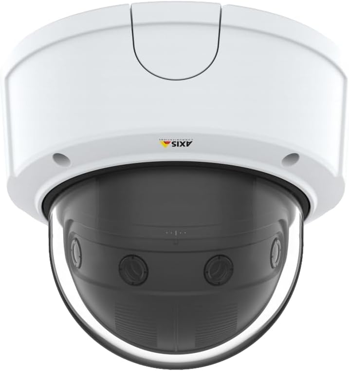Axis Communications Panoramic Camera - Dome - Color - 8.3 MP - 4320 x 1920-4K - Fixed Focal - Audio - GbE - MJPEG, H.264, AVC - PoE Class 3