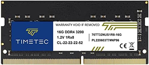 Timetec 16GB DDR4 3200MHz (or 2933MHz or 2666MHz PC4-25600 Non-ECC Unbuffered 1.2V CL22 2Rx8 Dual Rank 260 Pin SODIMM Laptop Notebook PC Computer Memory RAM Module Upgrade
