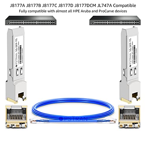 1000BASE-SX SFP Optical Transceiver Module Compatible with HPE Aruba J4858D J4858DCM JL745A Q8N53A ProCurve J4858C J4858B J4858A 850nm 550m DDM Duplex LC MMF 10pcs/Pack