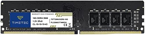 Timetec Premium 32GB KIT(2x16GB DDR4 2666MHz PC4-21300 Non-ECC Unbuffered 1.2V CL19 2Rx8288 Pin UDIMM Desktop Memory RAM(32GB KIT(2x16GB