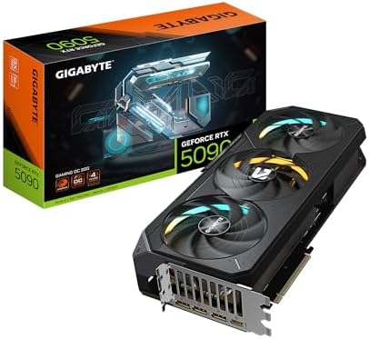 GIGABYTE GeForce RTX 5090 Gaming OC 32G Graphics Card, WINDFORCE Cooling System, 32GB 512-bit GDDR7, GV-N5090GAMING OC-32GD Video Card