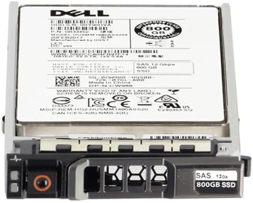 Dell 800GB 12Gbps SAS WI MLC 2.5 SSD 1680ASS204 (CW988