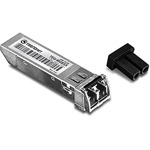 TRENDnet SFP Multi-Mode LC Module 4-Pack, TEG-MGBSX/4, Transmission Up to 550m (1804 Ft, Mini-GBIC, Hot Pluggable, IEEE 802.3z Gigabit Ethernet, Supports Up to 1.25 Gbps, Lifetime Protection