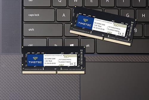 Timetec 16GB DDR4 3200MHz (or 2933MHz or 2666MHz PC4-25600 Non-ECC Unbuffered 1.2V CL22 2Rx8 Dual Rank 260 Pin SODIMM Laptop Notebook PC Computer Memory RAM Module Upgrade
