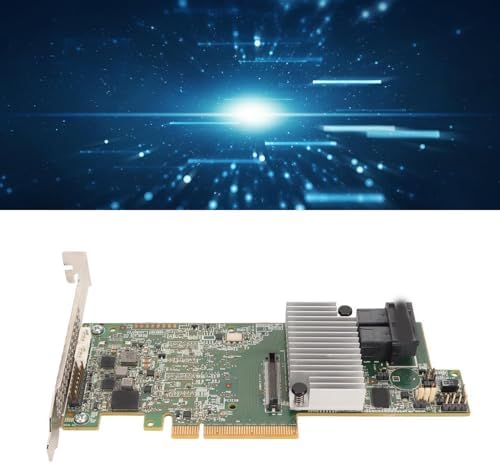Zyyini SAS3 RAID Array Card, 8 Ports PCIE 3.0 1G MegaRAID 9217 8I RAID Controller Card, Multiple RAID Levels, MegaRAID 9361 8i, PCI Express 3.0 X8, SATA or SAS Ports