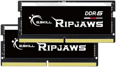 G.SKILL Ripjaws DDR5 SO-DIMM Series DDR5 RAM 32GB (2x16GB 4800MT/s CL34-34-34-76 1.10V Unbuffered Non-ECC Notebook/Laptop Memory SO-DIMM (F5-4800S3434A16GA2-RS