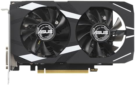 ASUS Dual NVIDIA GeForce RTX 3050 6GB OC Edition Gaming Graphics Card - PCIe 4.0, 6GB GDDR6 Memory, HDMI 2.1, DisplayPort 1.4a, 2-Slot Design, Axial-tech Fan Design, 0dB Technology, Steel Bracket