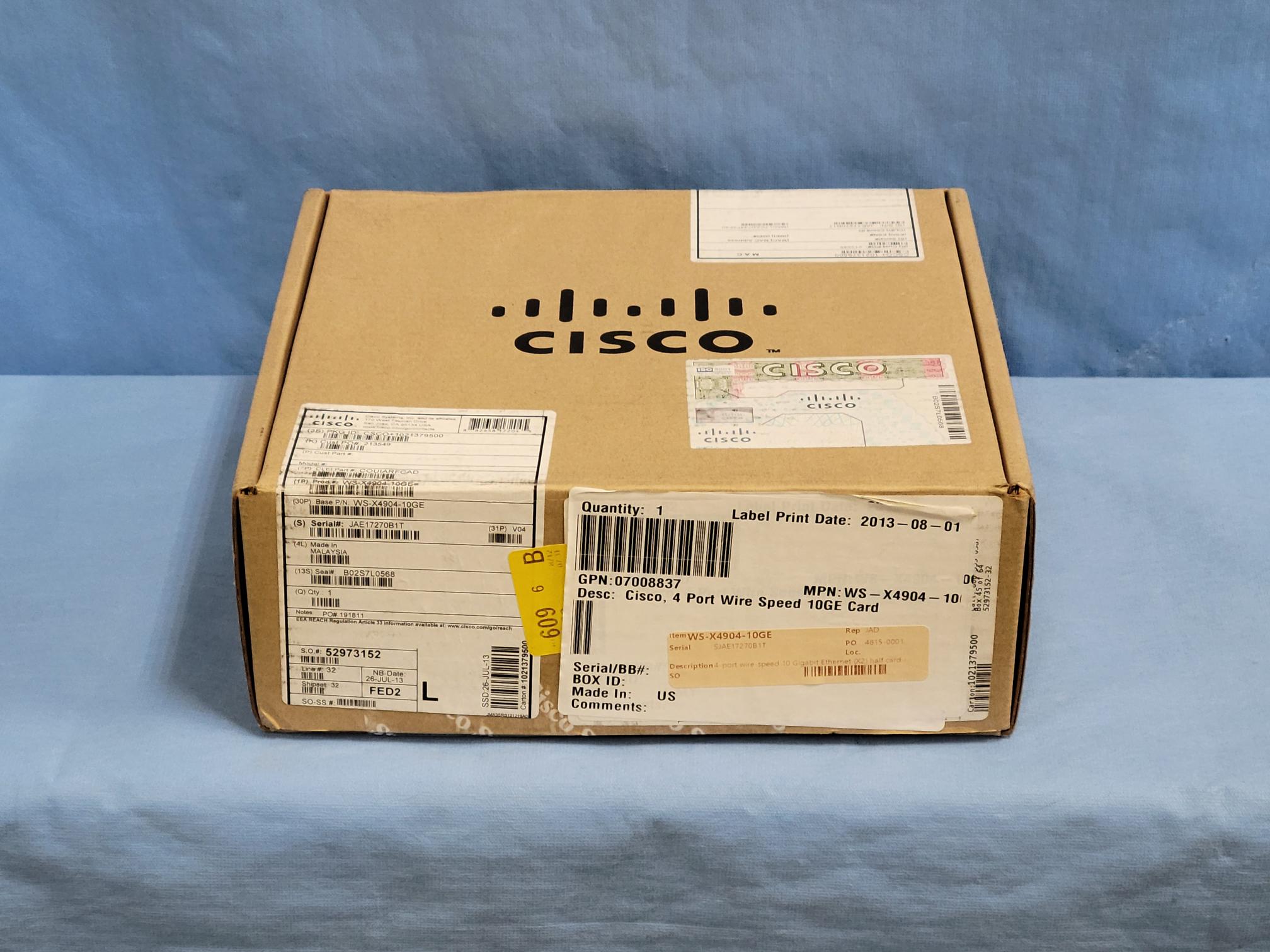 NOB Cisco 4-Port Wire Speed 10G Ethernet X2 Expansion Module WS-X4904-10GE