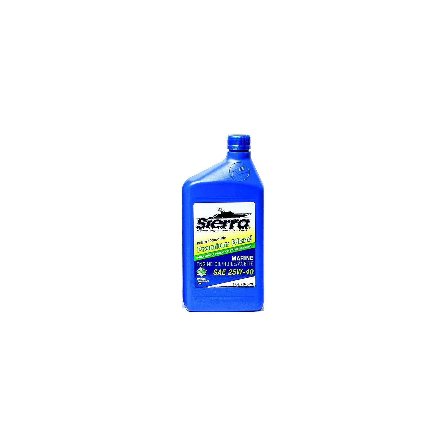 Sierra 18-9400CAT-4 4-Cycle Stern Drive Engine Oil, 25W40 FCW, 5 Qt.