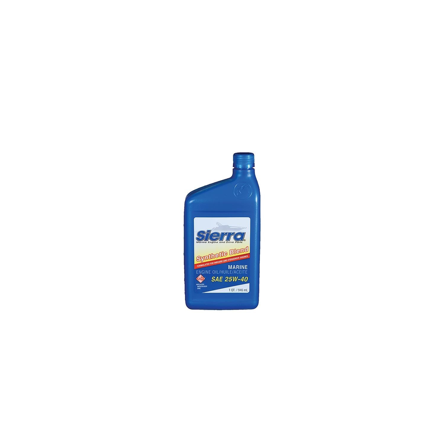 Sierra 18-9440-2 25W40 FCW Synthetic Blend I/O Oil, Qt.