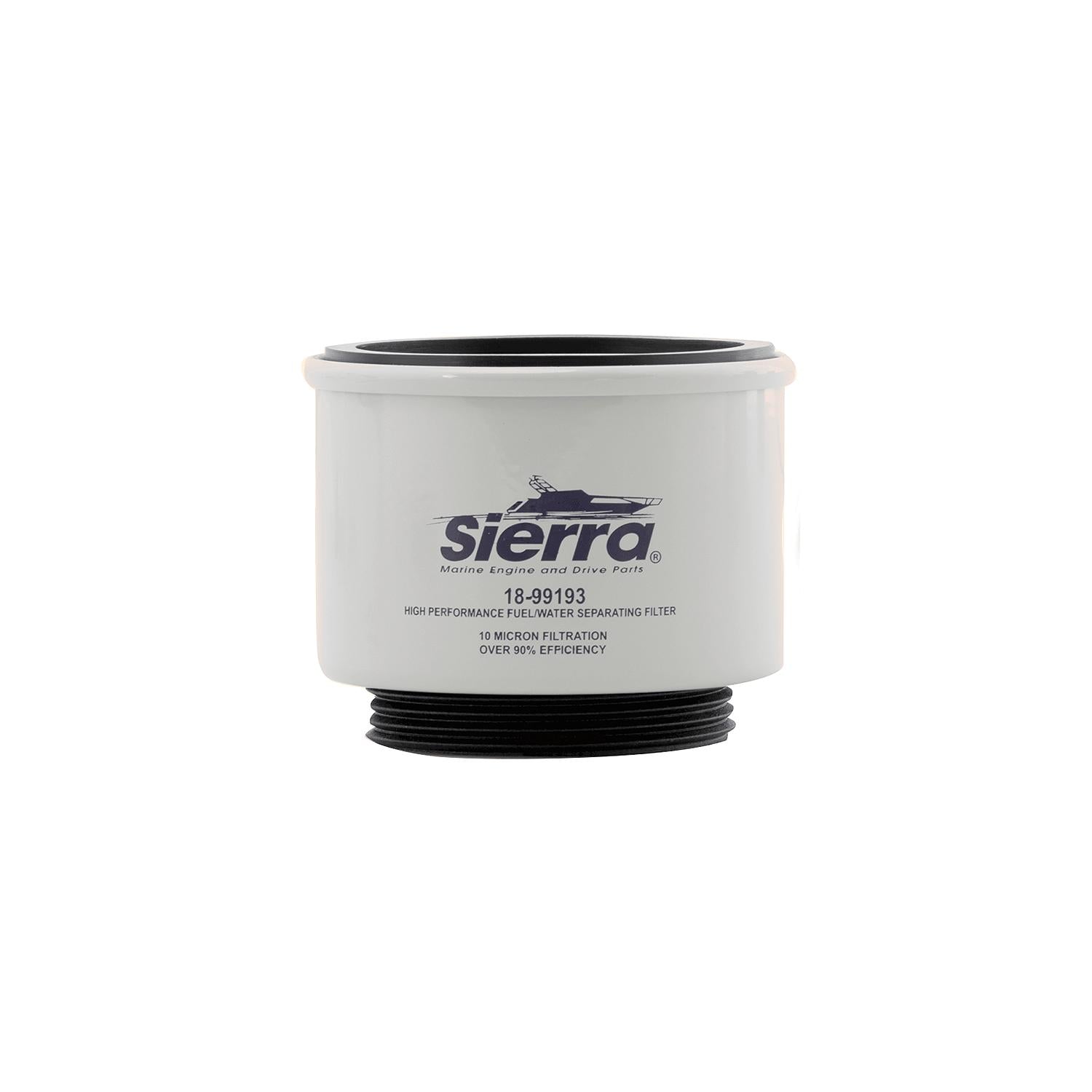 Sierra 18-99193UL Repalcement Racor Spin-On Fuel Water Separator Filter for, Above or Below Deck Use, 10 Micron
