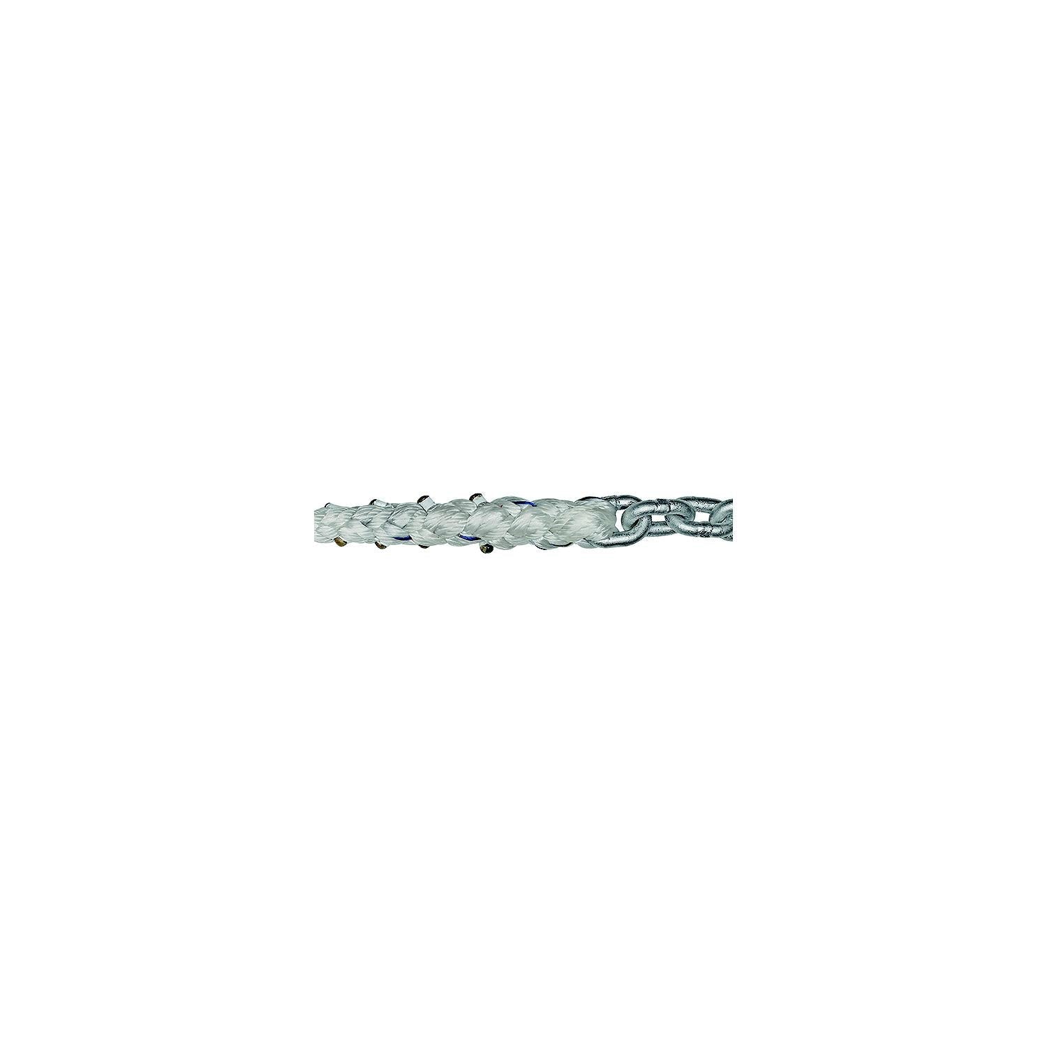 Titan Chain CAR8P58250H5150 Eight Strand Anchor Rode, 5/8" x 250' Line, 5/16" x 50' Chain