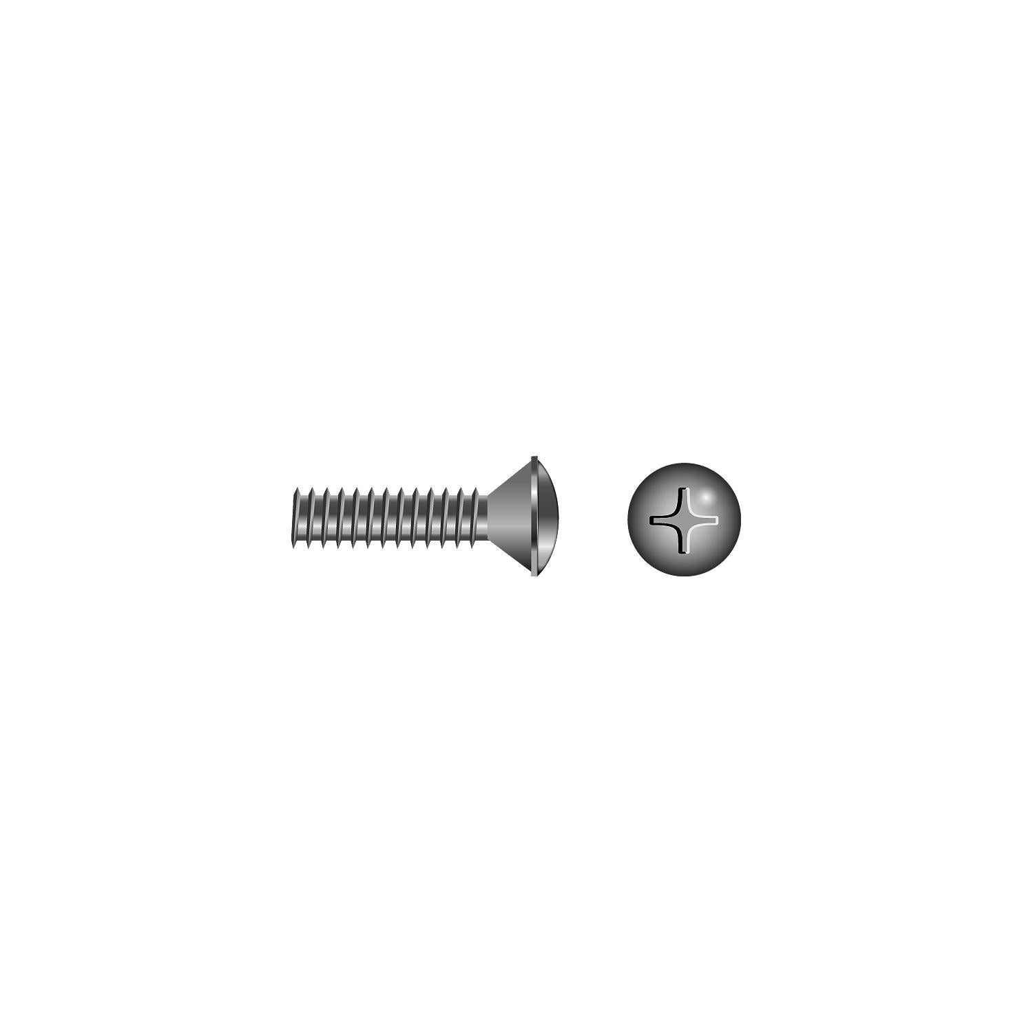 Seachoice SC3137 Phillips Machine Screw Oval Head, 10-24 x 1-3/4"