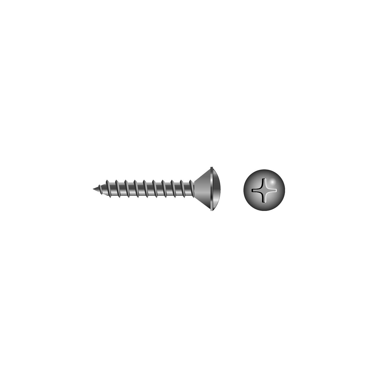 Seachoice 59624 Stainless Steel Phillips Machine Screw - Oval Head